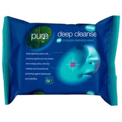 Pure Deep Cleansing Wipes 25 Pack